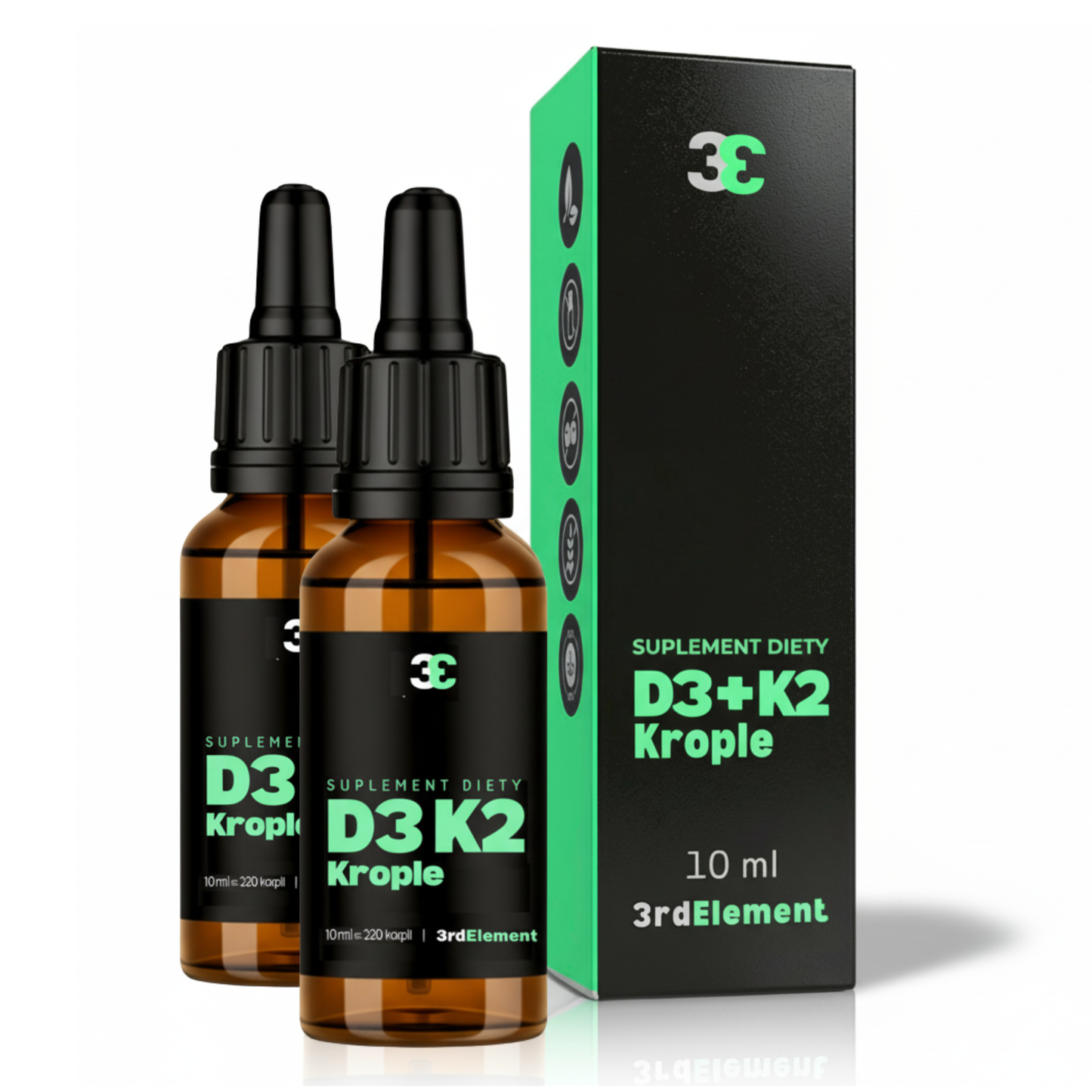 Vitamin D3 + K2 Drops – Natural Synergy for Strong Bones, Heart and Immunity