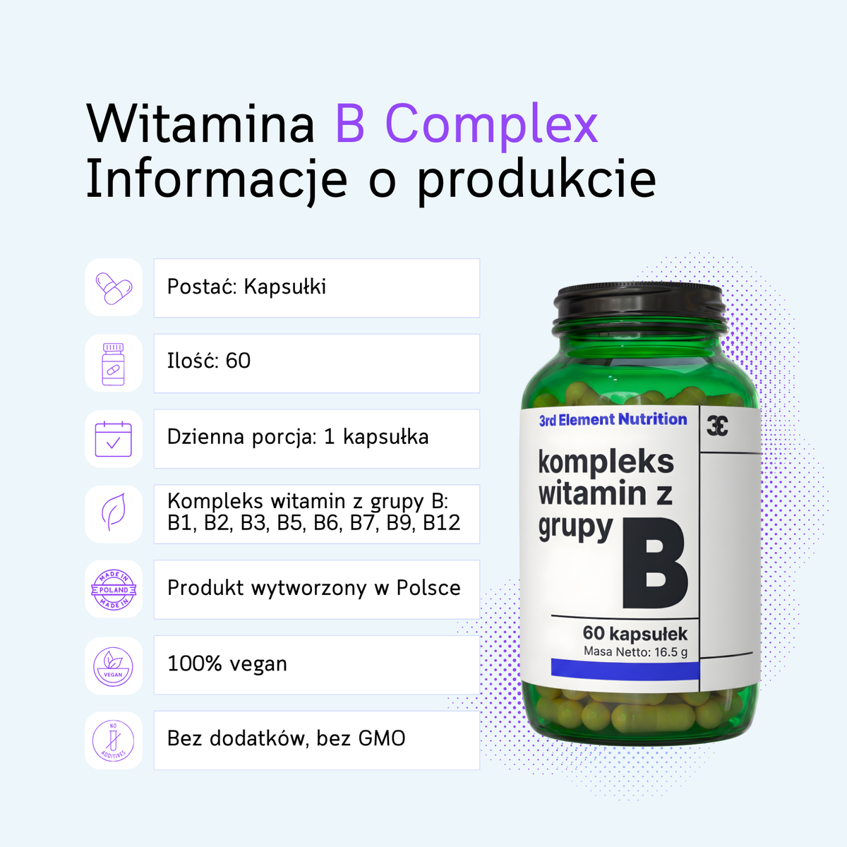 Vitamin B Complex – 60 capsules