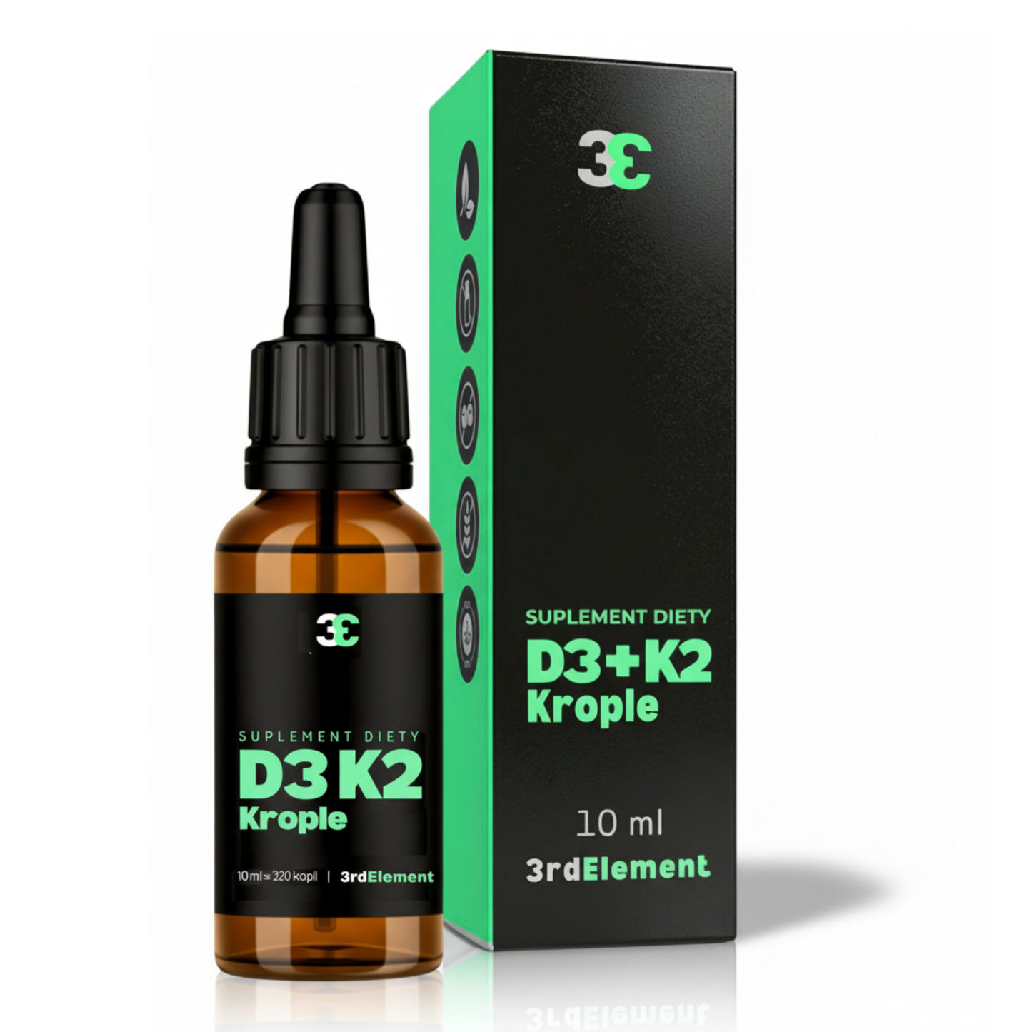 Vitamin D3 + K2 Drops – Natural Synergy for Strong Bones, Heart and Immunity