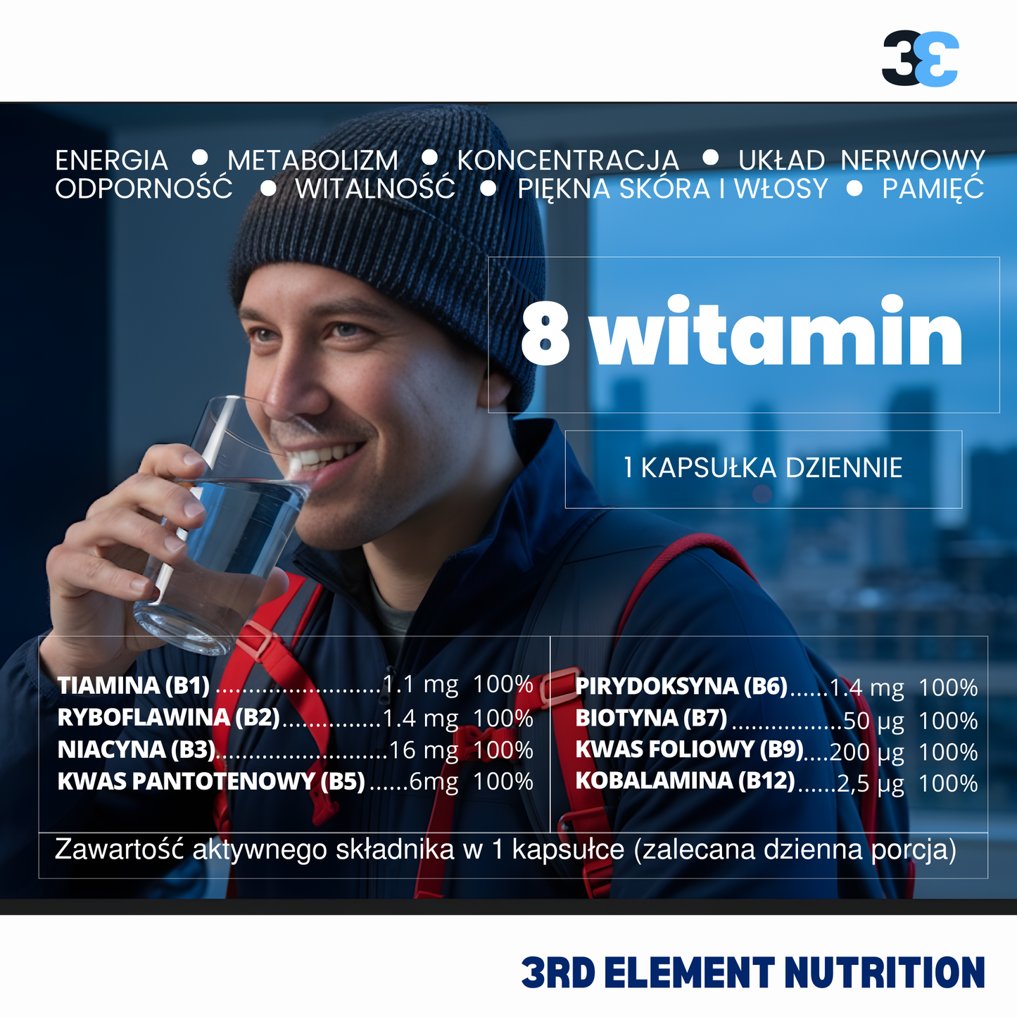 Witamina B Kompleks – 60 kapsułek