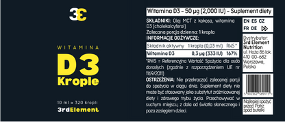 Vitamin D3 Drops – Natural Support for Immunity, Bones and Muscles